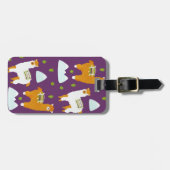 ジョイおもしろいマウンテンウィンターホリデーアルパチャラマス ラゲッジタグ (正面横)