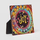 ジョイお洒落おもしろいカラフルクリスマスイーゼル フォトプラーク (正面)