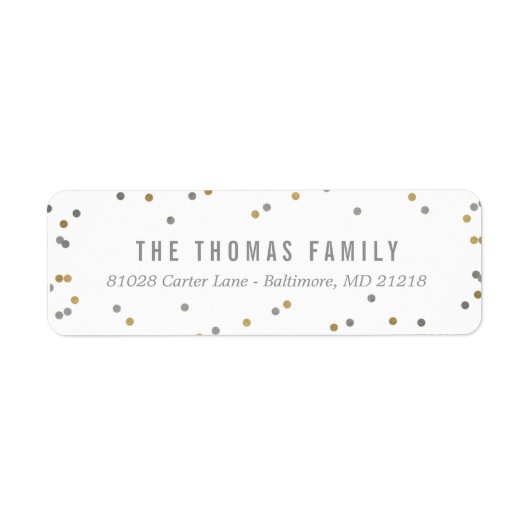 ジョイと応援ホリデー差出人住所ラベル ラベル (正面)