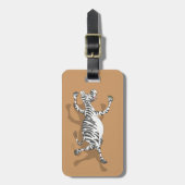 ジョイのためにジャンプするゼブラ ラゲッジタグ (正面縦)