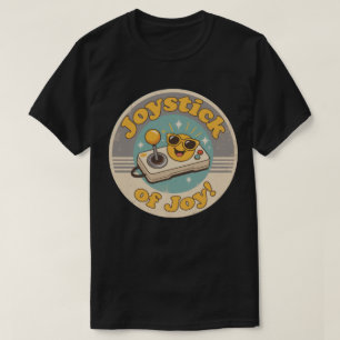 ジョイのレトロジョイスティックの面白いビンテージ デザイン Tシャツ