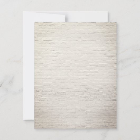 ジョイの束の緑のリースレンガ赤ちゃんシャワー 招待状 (裏面)