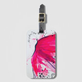 ジョイの蝶アクリルの荷物タグ ラゲッジタグ (正面縦)