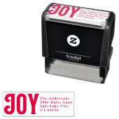 ジョイはっきりしたレッドアドレスカスタムクリスマスホリデー セルフインキングスタンプ (インサイチュ)