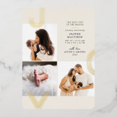 ジョイアイボリー誕生発表ゴールドフォイルホリデイ 箔シーズンカード (正面)