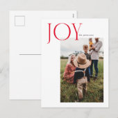 ジョイアラインワンフォトホリデーポストカード シーズンポストカード (正面/裏面)