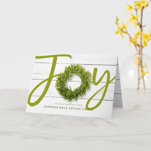 ジョイアンドブリージリースオンウッド |祝日の挨拶 カード (黄色い花)