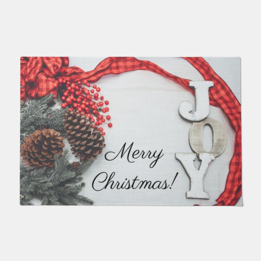 ジョイアンドリボンホリデーコレクション ドアマット (正面)