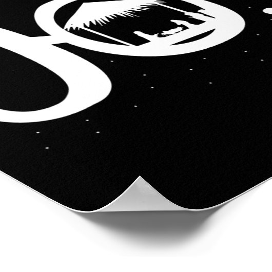 ジョイイエス出生シーンクールクリスマスクリスマスクリス ポスター (角)