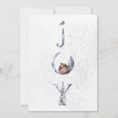 ジョイウィンターウッドランドアニマルクリスマスホリデー シーズンカード (正面)