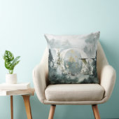 ジョイウィンターウッドランドマウンテンフォレスト金ゴールドスノーフレーク クッション (椅子)