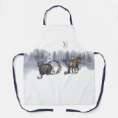 ジョイウィンターフォレストウッドランドアニマルズホリデー エプロン (正面)