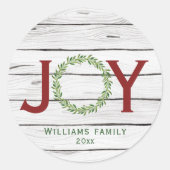 ジョイウィンターリースファミリークリスマス ラウンドシール (正面)