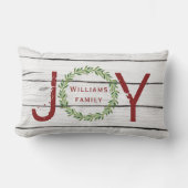 ジョイウィンターリースファミリークリスマス ランバークッション (正面)