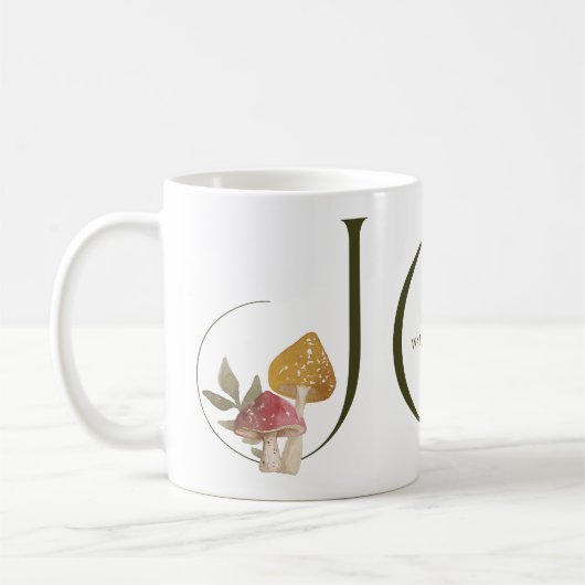 ジョイウォーターカラーウッドシマッシュルーム コーヒーマグカップ (左)