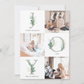 ジョイウォーターカラーフローラフラットホリデーカード シーズンカード (正面)