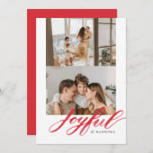 ジョイウォーターカラーブラシレタリングフラット シーズンカード (正面/裏面)