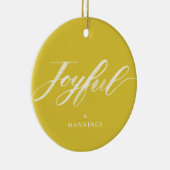 ジョイウォーターカラーブラシレタリングフラット セラミックオーナメント (右)