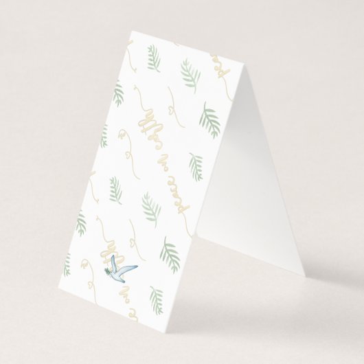 ジョイウォーターカラーモノグラム折り畳み写真ギフトラベル (裏面)