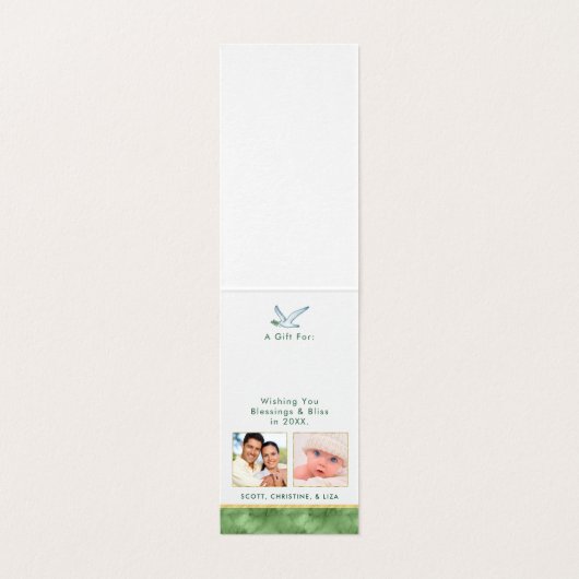 ジョイウォーターカラーモノグラム折り畳み写真ギフトラベル (内部フラット)