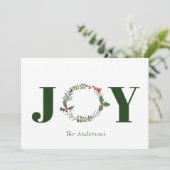 ジョイウォーターカラーリースクリスマスホリデー シーズンカード (スタンド正面)