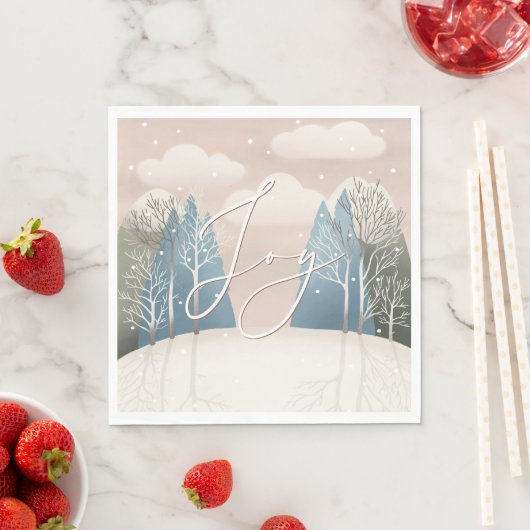 ジョイウッドランドのクリスマス。冬林 スタンダードランチョンナプキン (インサイチュ)