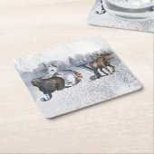 ジョイウッドランドアニマルウィンタースノーホリデー スクエアペーパーコースター (アングル)