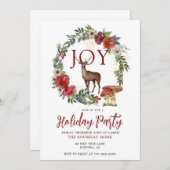 ジョイウッドランドスタッグホリデーパーティー招待状 招待状 (正面/裏面)