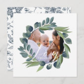 ジョイエレガントウォーター色冬葉リース写真 シーズンカード (正面/裏面)