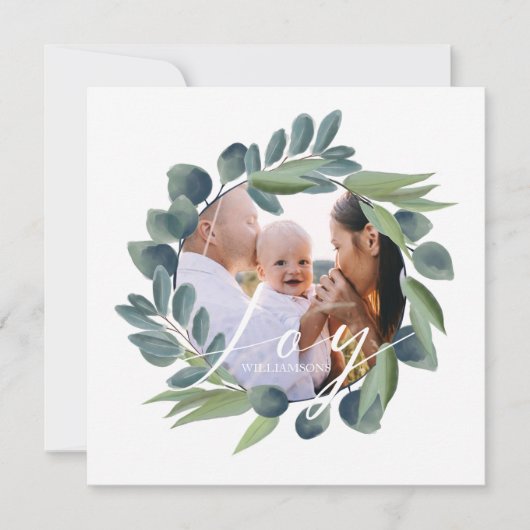 ジョイエレガントウォーター色冬葉リース写真 シーズンカード (正面)