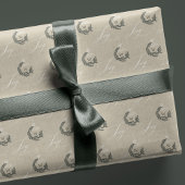 ジョイエレガントカリグラフィガーランドリースモノグラム ラッピングペーパーシート