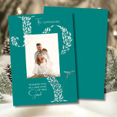 ジョイエレガントクリスマスフローラタイポグラフィ写真 シーズンカード