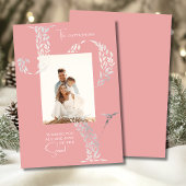 ジョイエレガントクリスマスフローラタイポグラフィ写真 シーズンカード