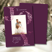 ジョイエレガントクリスマスフローラタイポグラフィ写真 シーズンカード