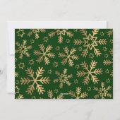 ジョイエレガントグリーン金ゴールドフォトコラージクリスマス シーズンカード (裏面)