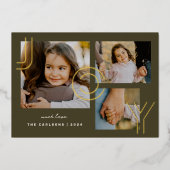 ジョイエレガントコラモダンージフォイルフォトホリデーカード 箔シーズンカード (正面)