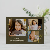 ジョイエレガントコラモダンージフォイルフォトホリデーカード 箔シーズンカード (立ち正面)