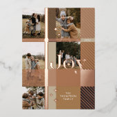 ジョイエレガントプレイド5家族フォトプレイドコラージュ 箔シーズンカード (正面)