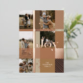 ジョイエレガントプレイド5家族フォトプレイドコラージュ 箔シーズンカード (立ち正面)