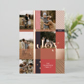 ジョイエレガントプレイド5家族フォトプレイドコラージュ 箔シーズンカード (立ち正面)