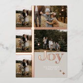 ジョイエレガントプレイド5家族フォトプレイドコラージュ 箔シーズンカード (正面)