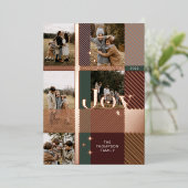 ジョイエレガントプレイド5家族フォトプレイドコラージュ 箔シーズンカード (立ち正面)