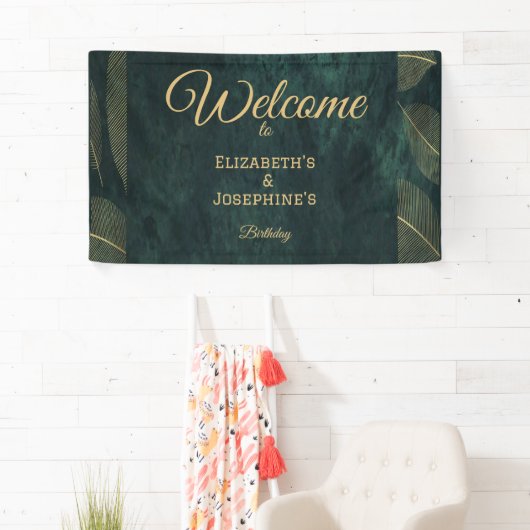 ジョイエレガントント二重誕生日ツイン 横断幕 (インサイチュ)