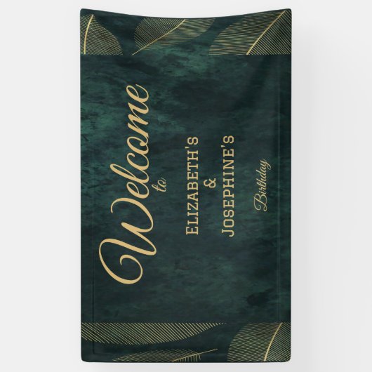 ジョイエレガントント二重誕生日ツイン 横断幕 (縦)