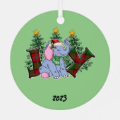 ジョイエレファントクリスマス メタルオーナメント (裏面)