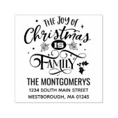 ジョイオブクリスマスファミリー引用文差出人住所 セルフインキングスタンプ (デザイン)