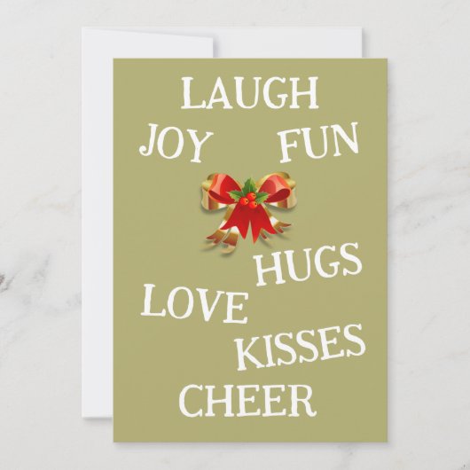 ジョイオブクリスマスフラットホリデーカード シーズンカード (正面)