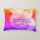ジョイオブザソウルバラ感動的引用文  アクセントクッション (裏面)