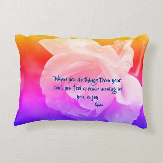 ジョイオブザソウルバラ感動的引用文 アクセントクッション (裏面)