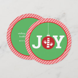 ジョイオーナメントストライプカイロプラクティッククリスマスラウンド シーズンカード